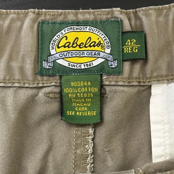 VTG Cabelas Cargo Men Pant Carpenter Khaki Removeble Short 42 Utility Tech Gorp - Picture 3 of 16